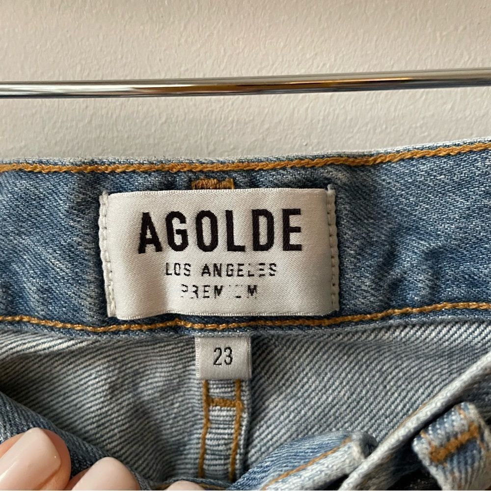 AGOLDE Riley High Rise Straight Crop Jeans Doubt - Picture 5 of 9